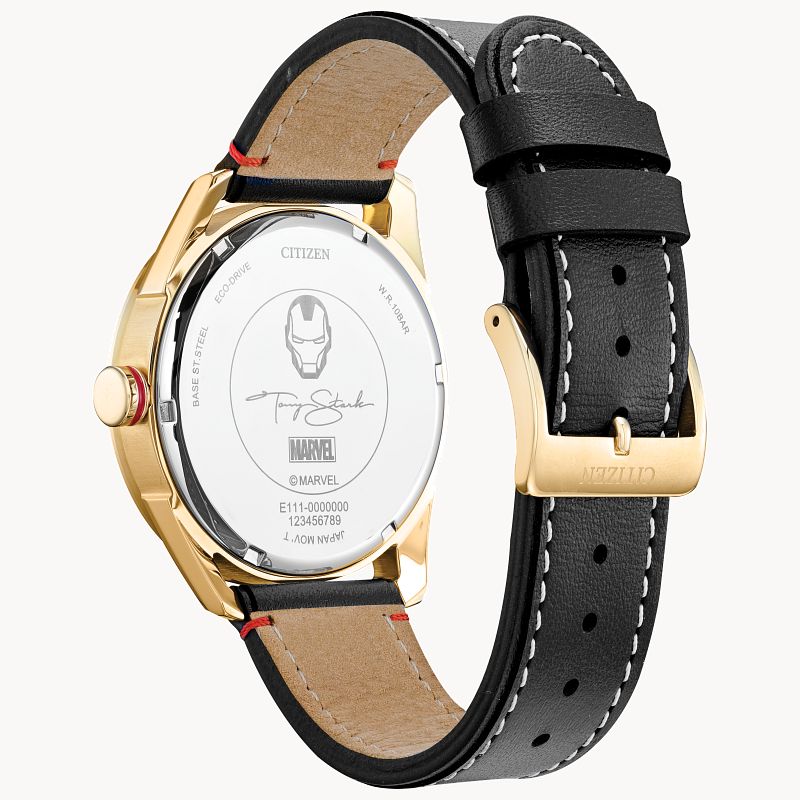 Tony Stark Black Dial Leather Strap BM6992-09W | CITIZEN